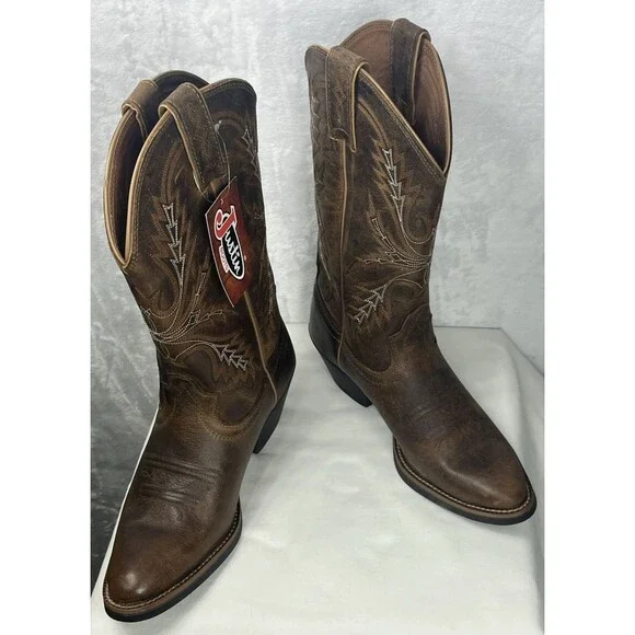 Justin Quinlan Cowboy Boots Cowgirl Brown Size 9B Style SVL2001 NEW (no box) - Picture 2 of 10